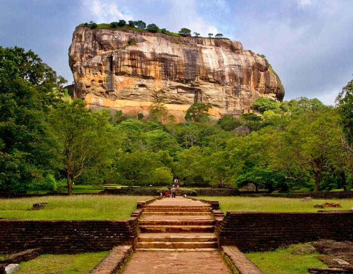 sigiriya, sri lanka, dambulla, mountain, unesco, landscape, nature, stone, rock formation